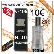 Perfume hombre Equivalente N195 Nuiti Hommbe laureano