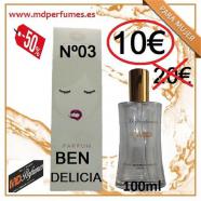 Perfume Equivalente Mujer n03 Ben Delicia  100ml 10€ al