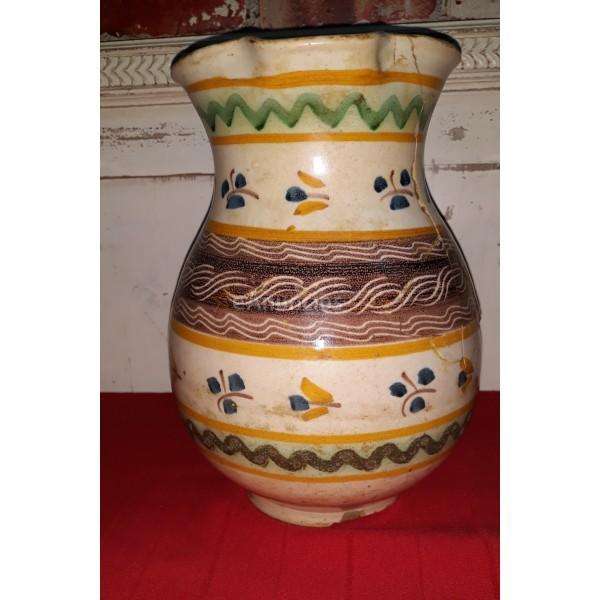ANTIGUA JARRA DE CERÁMICA DE TALAVERA SIGLO XIX