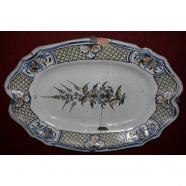 Bandeja de cerámica Francesa, siglo XVIII