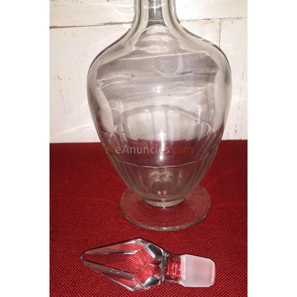 BOTELLA DE CRISTAL PRIMERA MITAD SIGLO XX