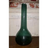 ANTIGUO GLOBO PARA QUINQUÉ DE CRISTAL VERDE