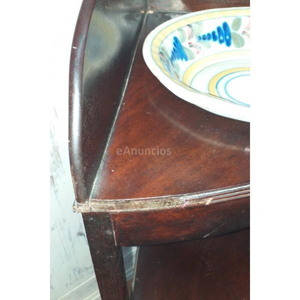 ANTIGUO LAVAMANOS DE MADERA DE CAOBA FINALES SIGLO XIX