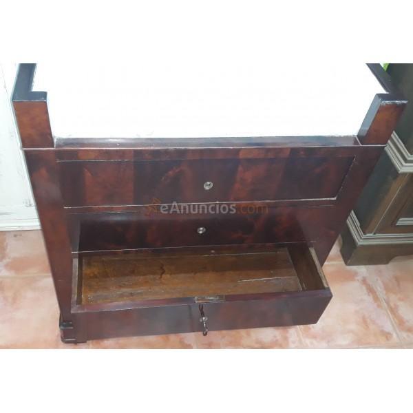 MUEBLE TOCADOR DE PALMA DE CAOBA SIGLO XIX