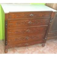 CÓMODA DE CAOBA PRIMER CUARTO SIGLO XX