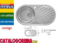 .Fregadero Inoxidable Duo 80 1 cubeta1 escurridor Roca Ref: A870930845.