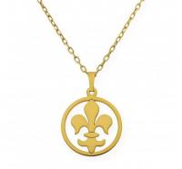 Colgante plata oro Flor de Lis