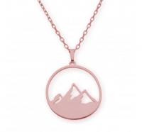 Colgante de plata oro rosa Montaña