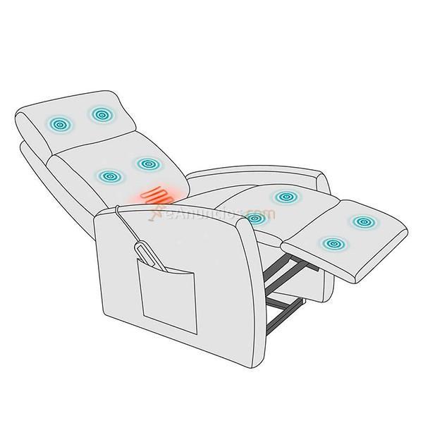 Sillón relax masaje Osaka Gris función calor