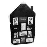 Portafotos casa 52 x 83 cm negro