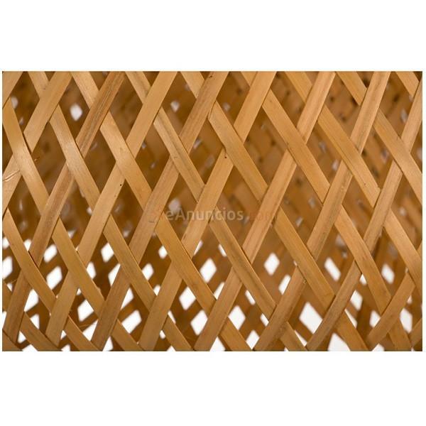 Lámpara colgante bambú trenzado natural 40 cm