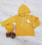 A jersey punto capucha 189 unisex sigar r440117 mostaza