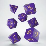 Qw dados classic rpg purple & yellow set (7)