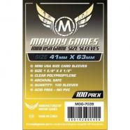 7039 Mini USA Game Size Sleeves 41 X 63 MM (100 pack) (Yellow)