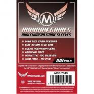 7045 Mini Chimera Game Sleeves 43 X 65 MM (100 Pack) (Red)