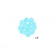 Lote de 4 antideslizante azul