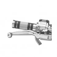 PUÑOS CROMADOS CON ENTALLADO EN ALUMINIO PARA HD 73-12