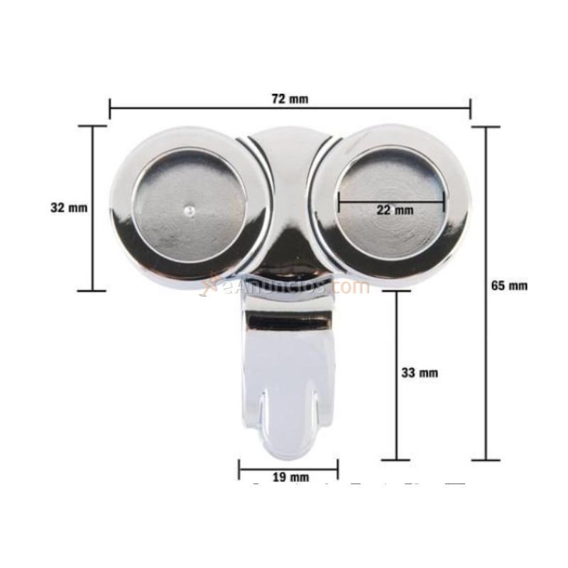 Soporte detail doble t&t negro