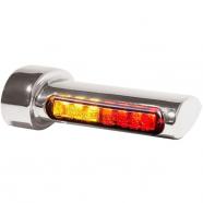 INTERMITENTES TRASEROS CON LUZ DE FRENO LED WINGLETS HARLEY DAVIDSON 93-UP CROMADO