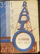 Radio Afición. Publicación técnica quincenal ilustrada. Año II Febrero 1935 N 11