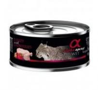 Alpha Spirit Feline lata pavo + frambuesas comida humeda para gato 85