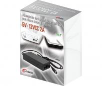 Alimentador Fijo 12VDC+5VDC 2 Salidas 2Amp 4Pines