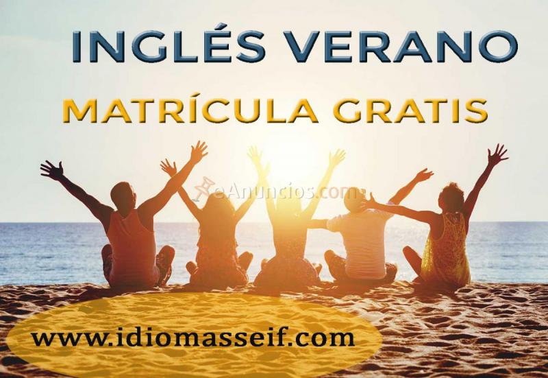 Matrícula gratis. Clases de inglés adultos. Agosto 2019