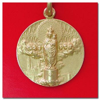 Medallas virgen pilar en oro y plata