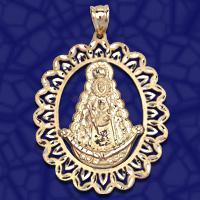 Medallas virgen rocio en oro y plata
