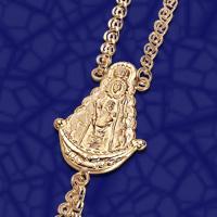 Medallas virgen rocio en oro y plata