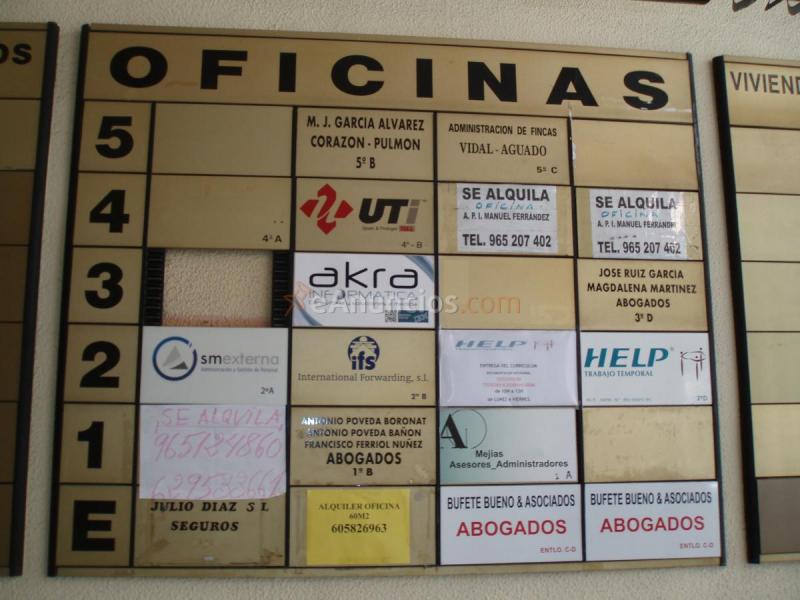 Alquier oficinadespacho centro alicante