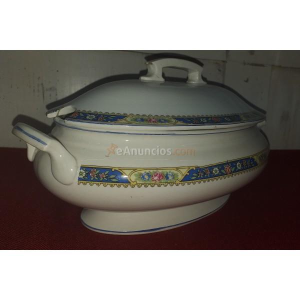 Sopera de ceramica de santander primera mitad siglo xx