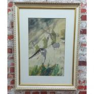 Acuarela firmada renart segunda mitad siglo xx