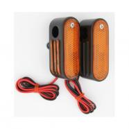 LUCES DOS BOMBILLA CUSTOM NEGRO 516 LENTE AMBAR