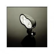 Faro central double oval dull black