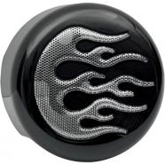 Embellecedor bocina drag harley davidson flame black