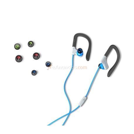 Energy Sistem - 429332 auriculares para móvil Binaural gancho de oreja, Dentro de oído Azul