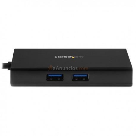 StarTech.com - Adaptador Multipuertos USB-C con HDMI de 4K- 2x Puertos USB-A - PD de 60W - Negro