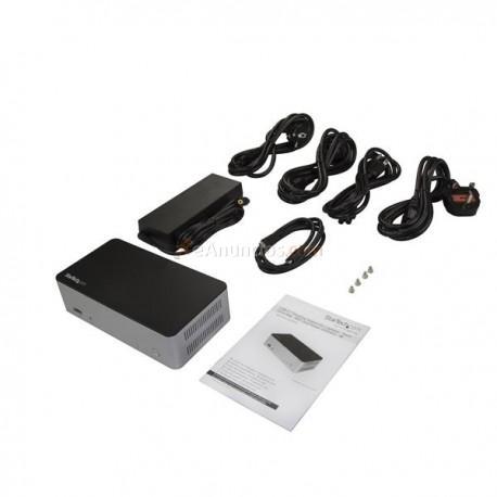 StarTech.com - Dock USB-C de Monitores Duales para Windows con Bahía SATA de 2,5” para SSDHDD