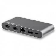 StarTech.com - Adaptador Multipuerto USB C para Dos Monitores - 2x HDMI 4K - PD 3.0 de 100W - Docking Station USB T