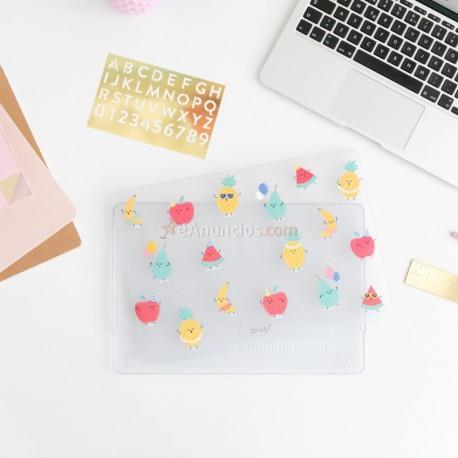 Mr. Wonderful - Macbook Air 13 maletines para portátil 33 cm (13) Carcasa rígida Verde, Rojo, Translúcido, Amaril