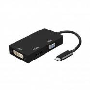 Aisens - conversor usb-c a dvihdmivga, usb-cm-dvih-hdmih-vgah, negro, 15cm