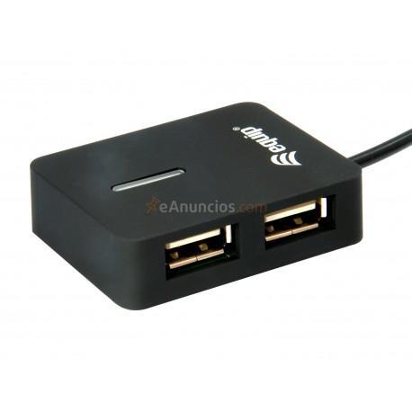Equip - 128952 hub de interfaz USB 2.0 480 Mbits Negro