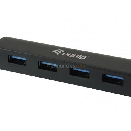 Equip - 128953 hub de interfaz USB 3.0 (3.1 Gen 1) Type-A 5000 Mbits Negro