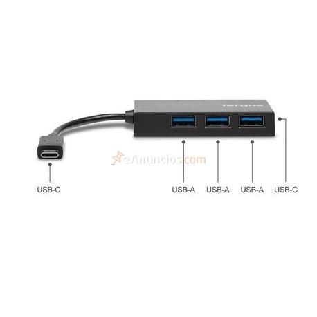 Targus - ACH922EU hub de interfaz USB 3.0 (3.1 Gen 1) Type-C 5000 Mbits Negro
