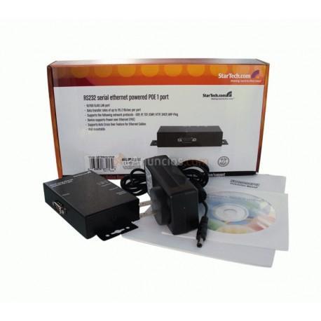 StarTech.com - Servidor de Dispositivos Serie de 1 Puerto RS232 con Power over Ethernet PoE - Conversor Serial a Re