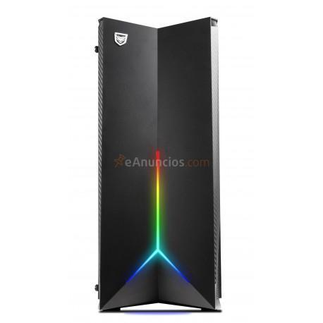 Nfortec - Torre Gaming RGB Hyperion con Panel Lateral de Cristal Templado y Ventilador RGB de 120mm Incluido - Colo