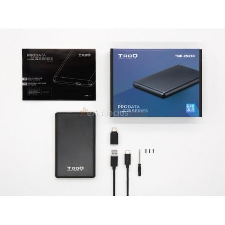 TooQ - TQE-2533B caja para disco duro externo 2.5 Carcasa de disco duroSSD Negro