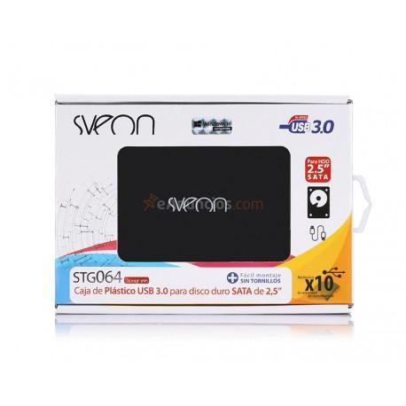 Sveon - STG064_01 caja para disco duro externo 2.5 Caja de disco duro (HDD) Negro