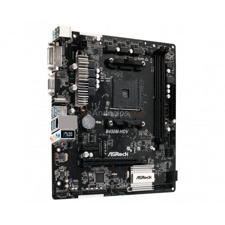 Asrock - B450M-HDV Zócalo AM4 AMD B450 Micro ATX